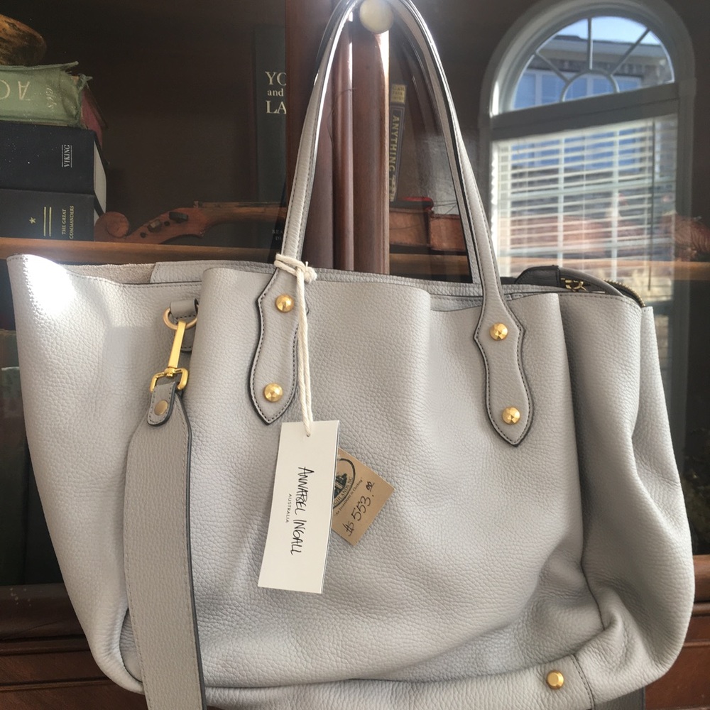 Nwt Gorgeous Annabel Ingall purse of quality Italian Pebble Leather with bag.